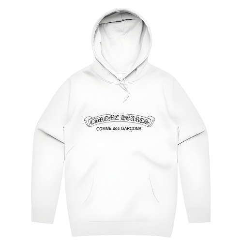 Comme des Garçons x Chrome Hearts Hoodie White - Hot Pick