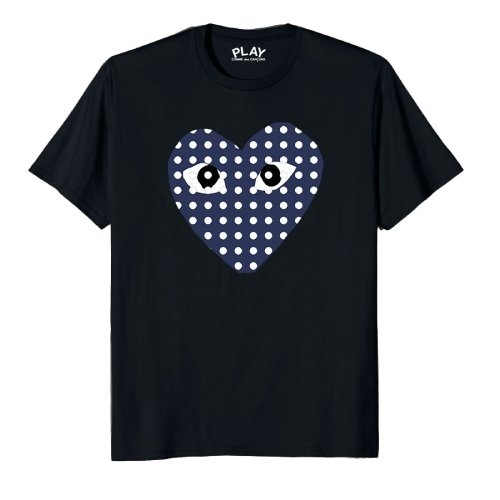 Comme Des Garçons Play Blue Heart T-Shirt Black